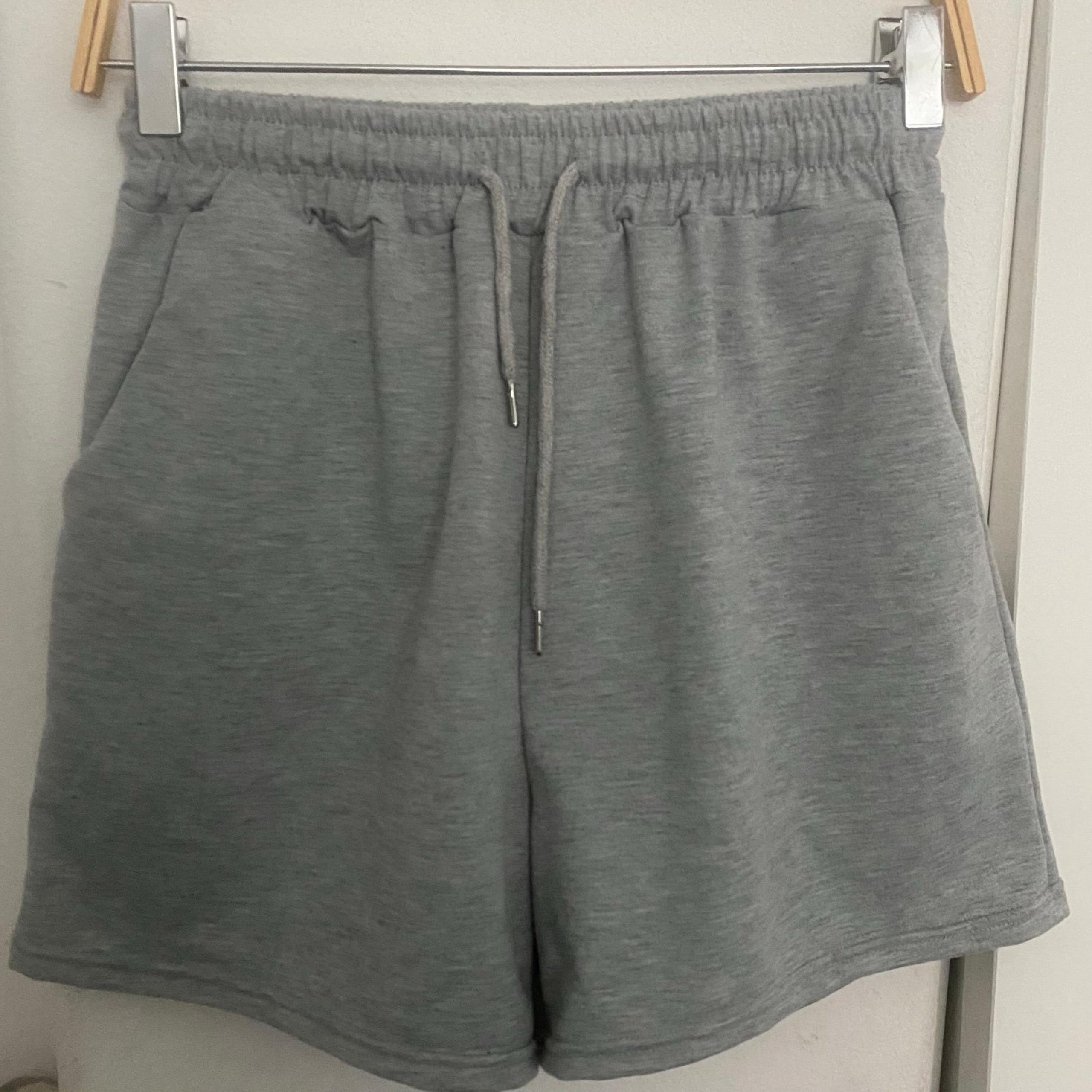 SHEIN Women’s Grey Track Drawstring Gym Shorts Size Medium