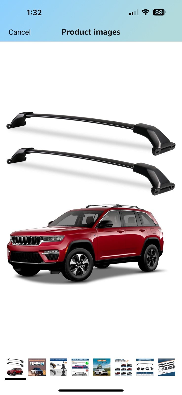 wonderdriver Roof Rack Cross Bars for Jeep