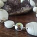 vintage JAPAN white glass & crystal choker necklace