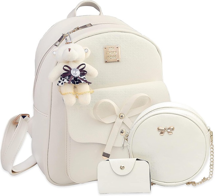3-PCS Small Backpack Purse for Women