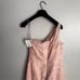 White by Vera Wang One Shoulder Illusion Pink Tulle Dress NWT Size 10