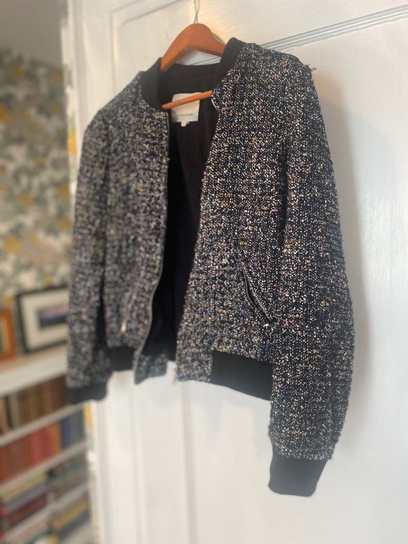 Rebecca Taylor Tweed Bomber Jacket 6 S M