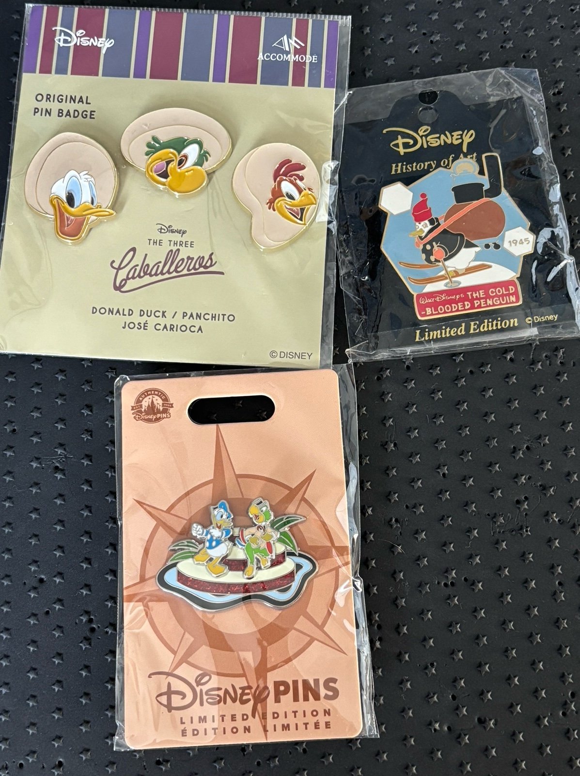 RARE HTF NEW Disney Three Caballeros Trading Pin Bundle!