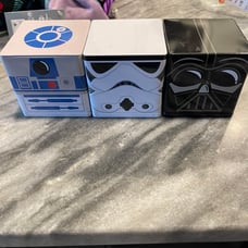 Star Wars Hallmark CUBEEZ Tin Cubes Darth Vader, Stormtrooper, R2-D2 Lot of 3