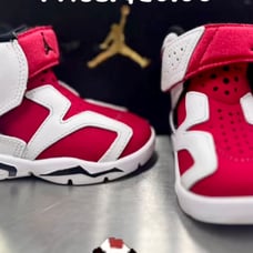Nike Air Jordan 6 Retro Little Flex Carmine Baby Shoes Size 4