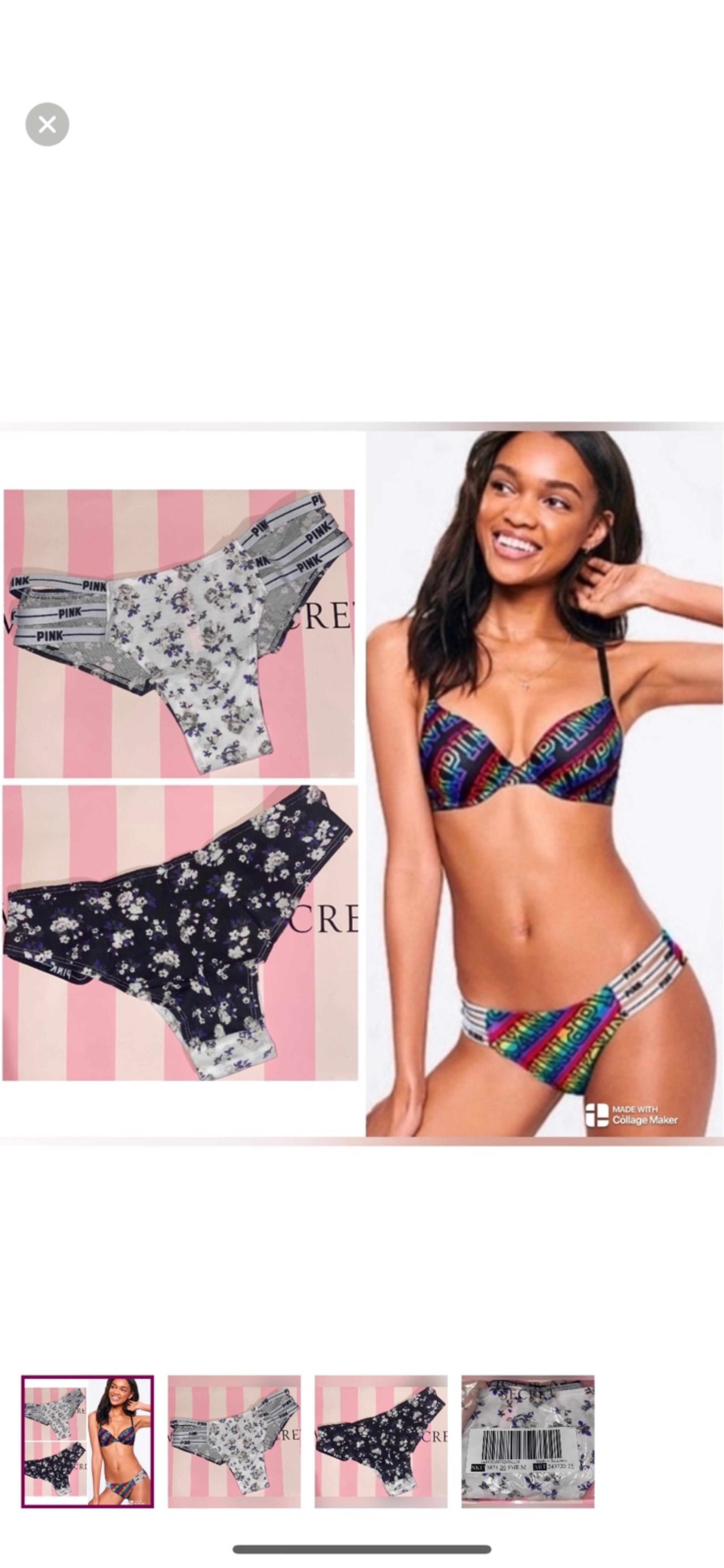 PINK Victoria’s Secret Cotton Strappy Cheekster PINK Cheeky panties pink Panties