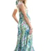 J.NNA Green Halter Abstract Print Ruffled Boho Smocked Maxi Dress NWT Size L