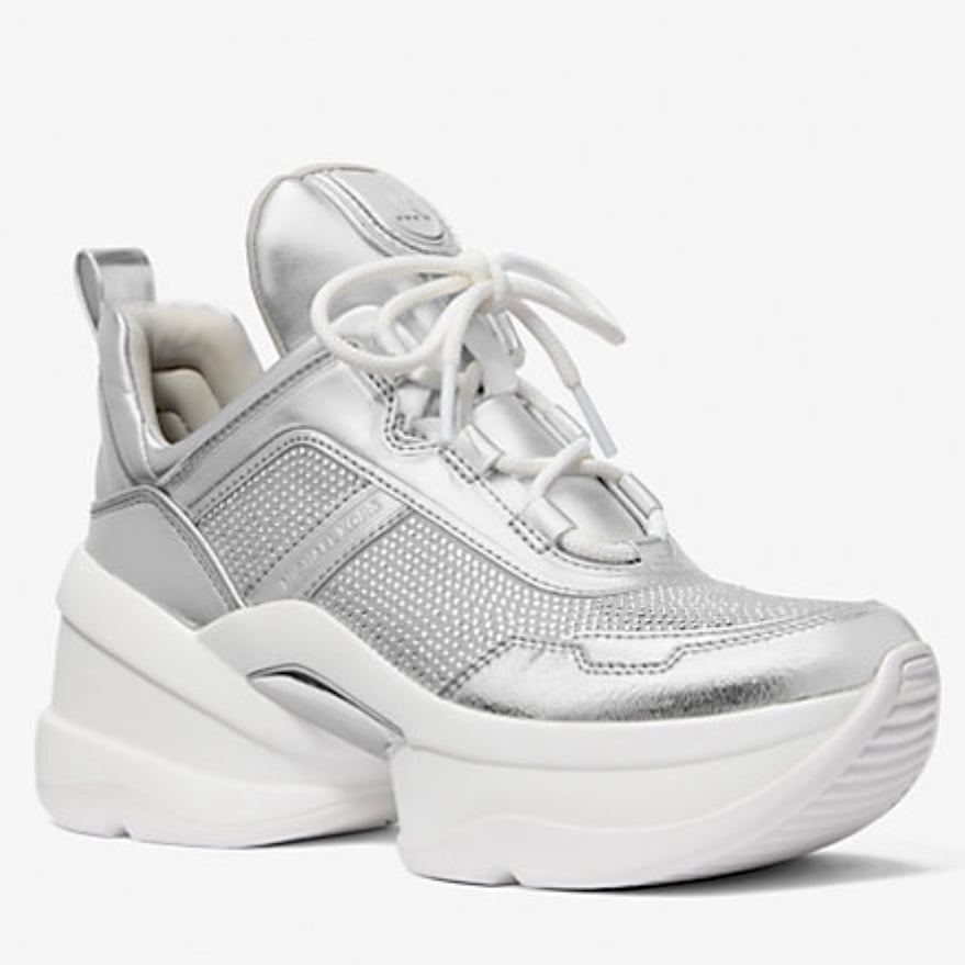 michael kors trainers silver