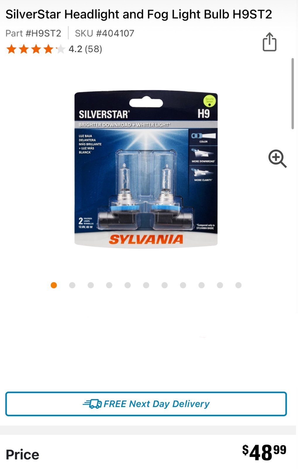 Sylvania Low beams