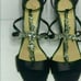 NWOB MSRP 189 Jewel Badgley Mischka Black and Jeweled Heels Women's Size 10
