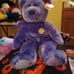 Ty Beanie Babies, purple Teddy, by Ty