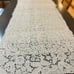 Set Of 12 Italian Point de Venise Lace Vinyl Light Beige Placemats