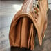 Santa Fe Dilana Cognac Leather Portfolio Messenger Satchel Bag Organizer VTG