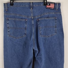 Vintage Polo Ralf Lauren medium dark wash 36/30 baggy fit wide leg denim jeans
