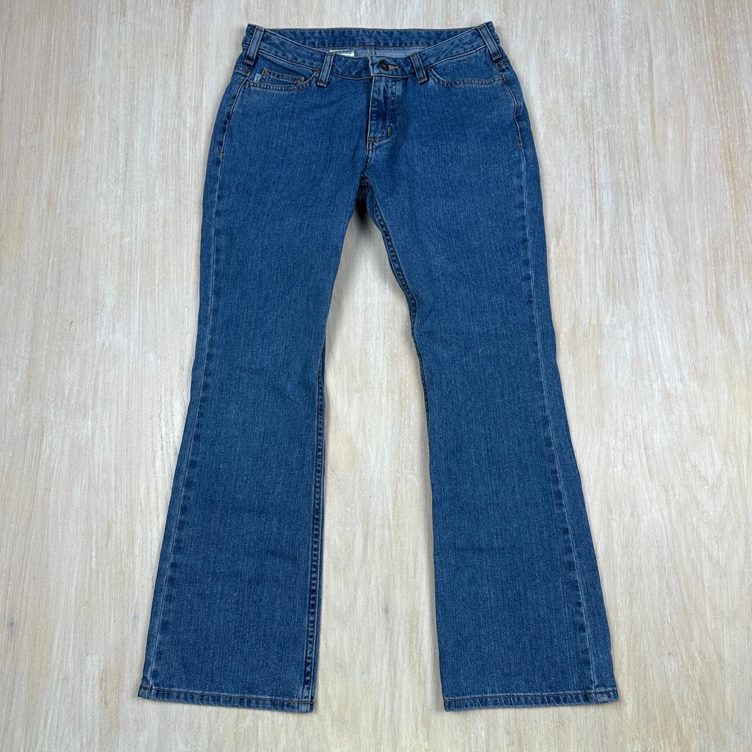 Carhartt Curvy Fit Bootcut Work Casual Logo Mid Rise Denim Jeans Women's 4x30