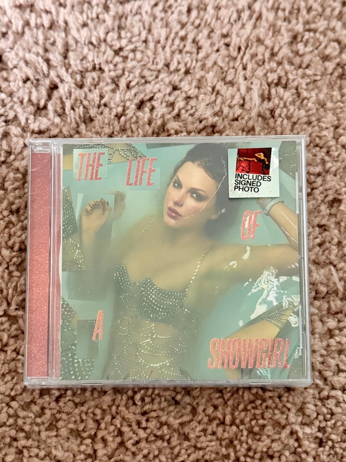 UNOPENED SIGNED Taylor Swift The Life of a Showgirl Photo 4 CD