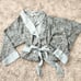 Vintage Victoria's Secret Gold Tag Blue Lace Print Full Length Robe Size M/L