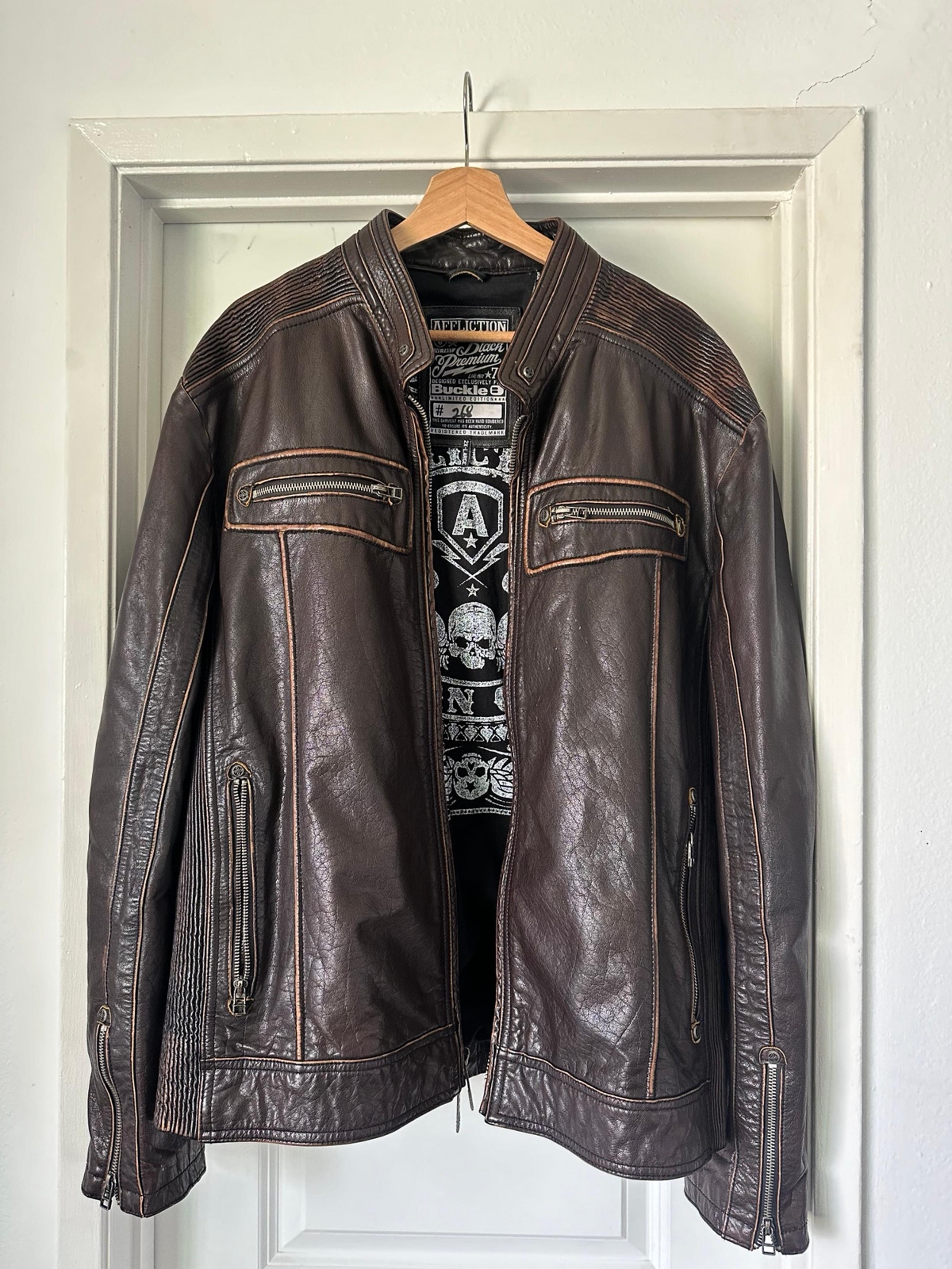 Limited Edition Affliction Leather Jacket 2XL