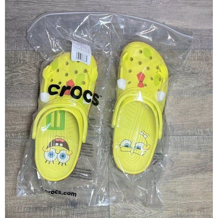 NEW SpongeBob SquarePants × Crocs Classic Clog Size 13 Men's/15 Women's Yellow
