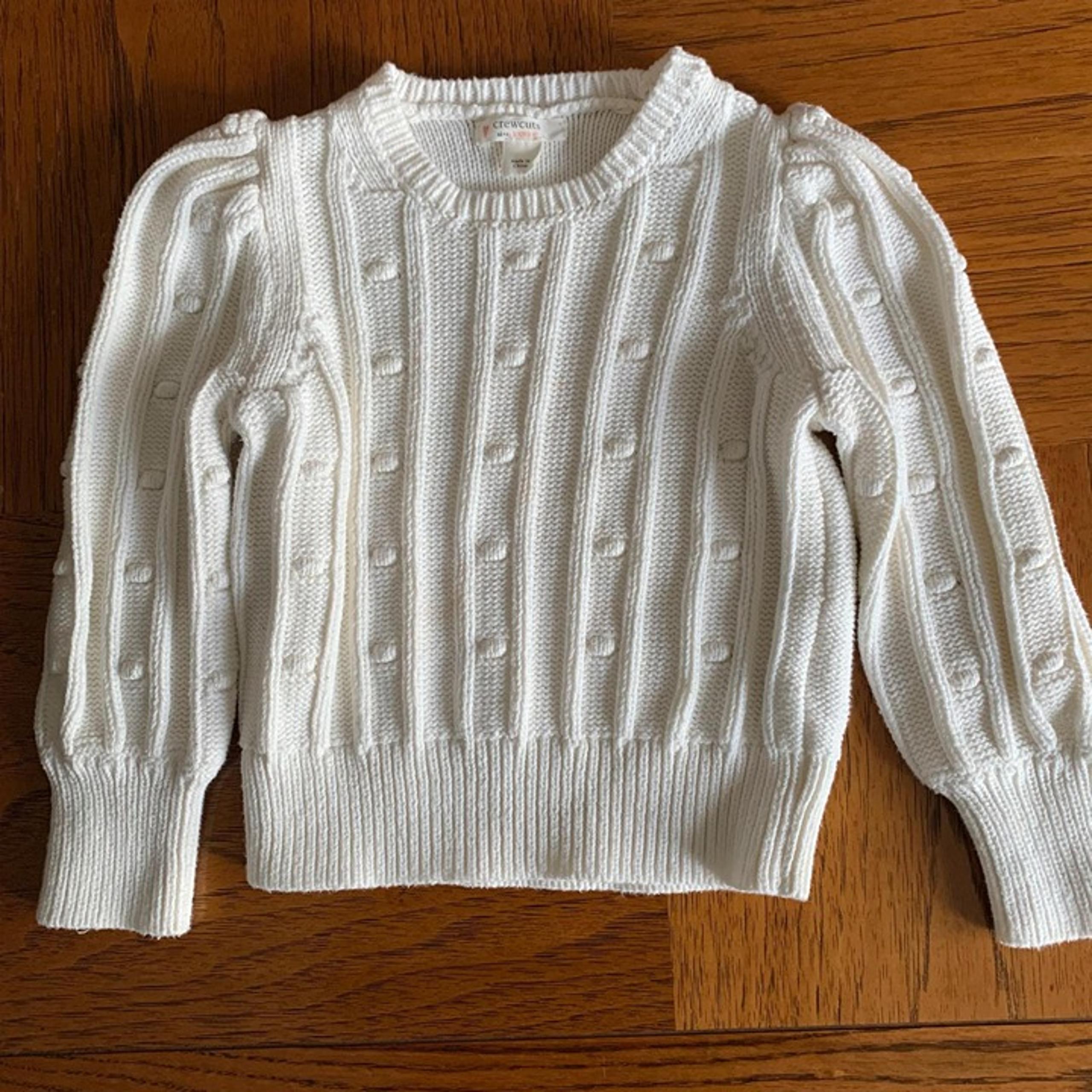 Crewcuts Boys' Girls Sweater Cable-Knit Cotton Ivory Size Toddler Size XXS (2-3)