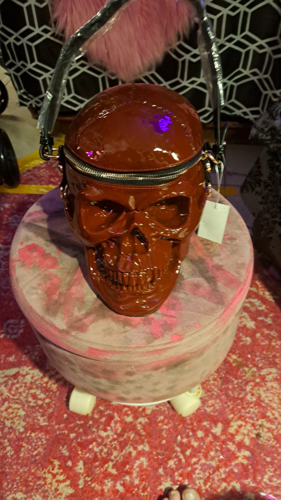 Extremely detailed large skull purse
