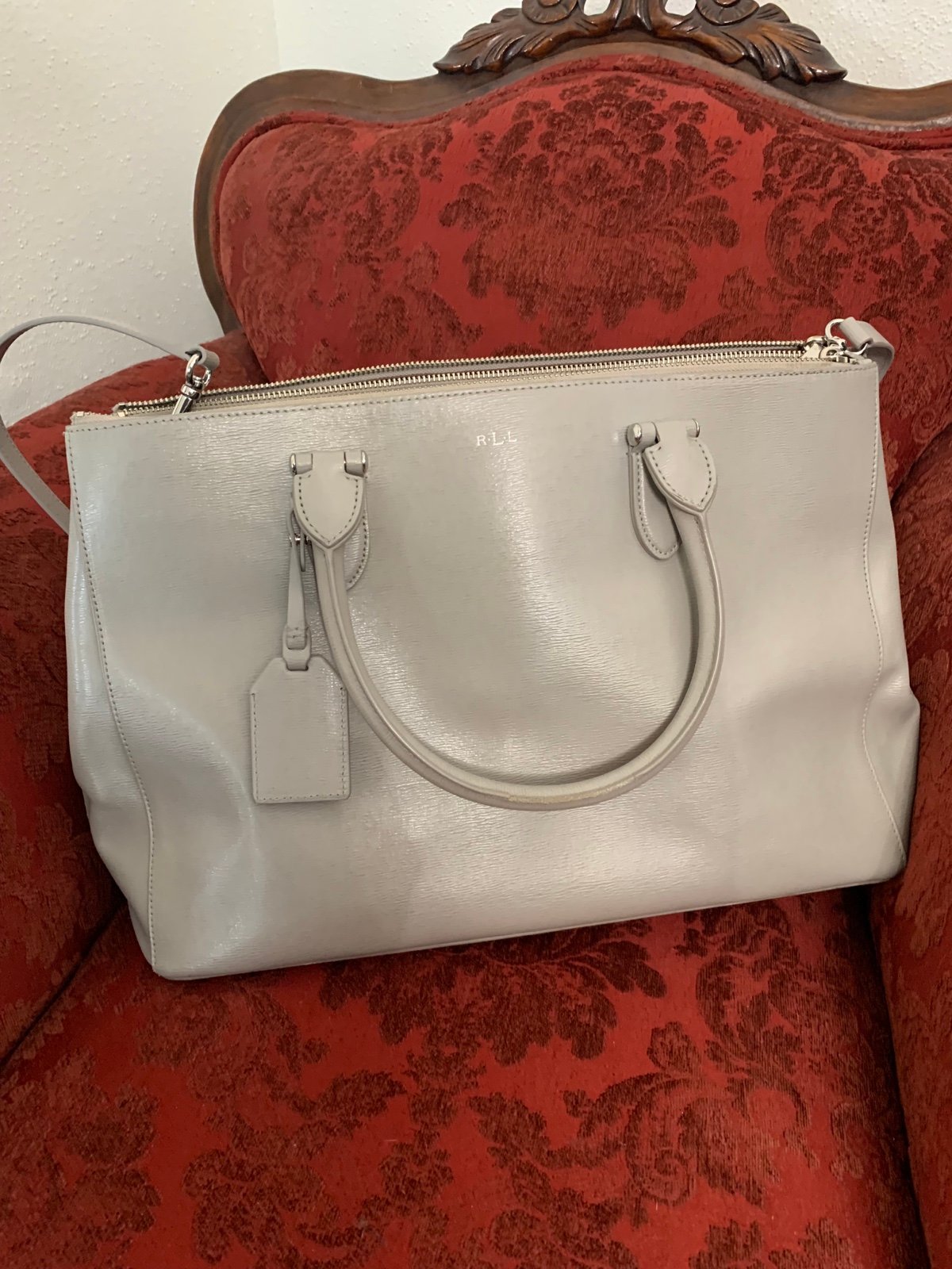 Ralph lauren double store zip satchel
