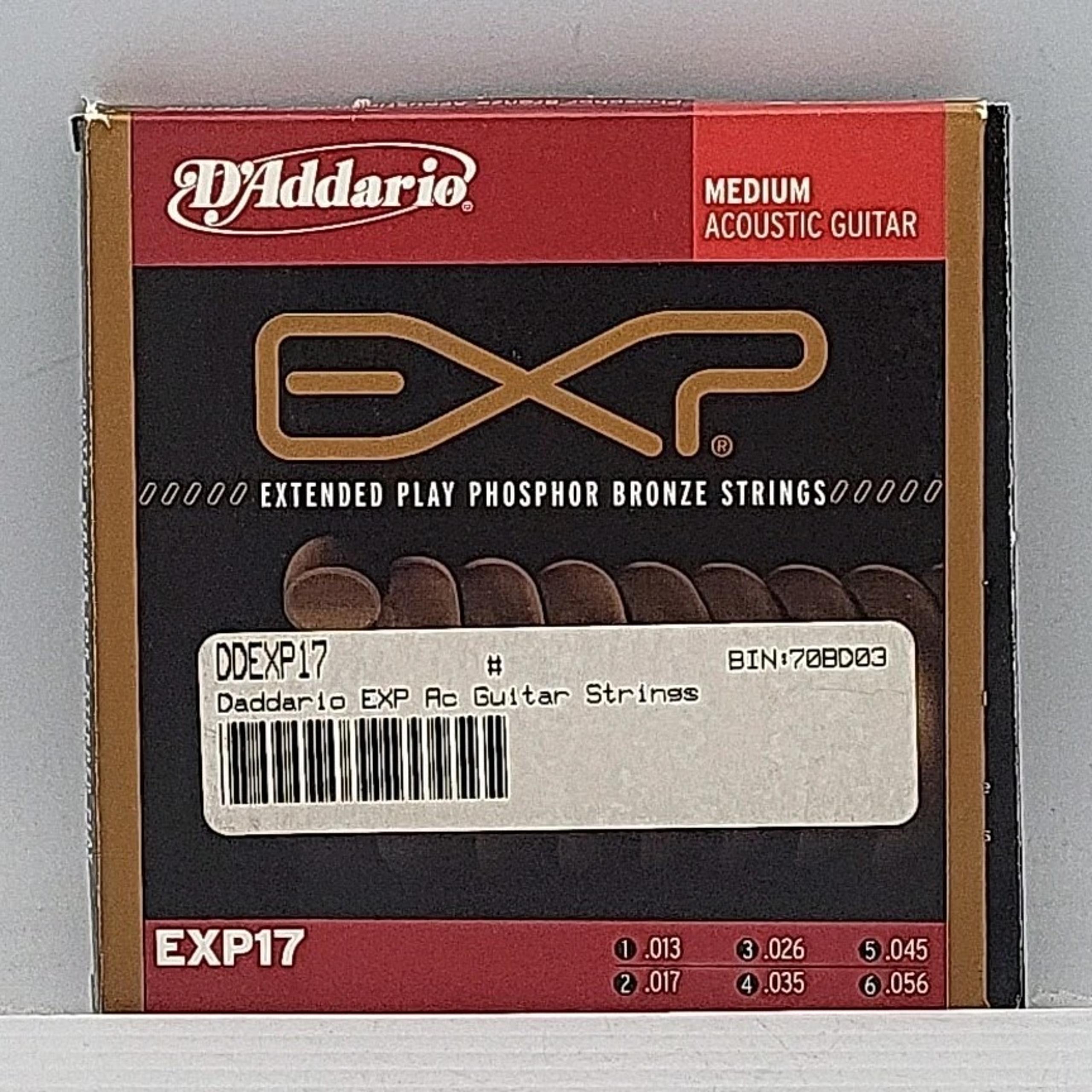 D'Addario EXP17 Medium Phosphor Bronze Strings Acoustic Guitar
