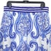 Soft Surroundings Blue Paisley Full Midi Skirt Womens Size Petite M Lined Cotton