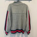 LUZABELLE Grey Wool Blend Cableknit Striped Preppy Academia Sweater Large