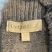LUZABELLE Grey Wool Blend Cableknit Striped Preppy Academia Sweater Large