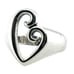 Size 9 Heart Ring Thick sides 925