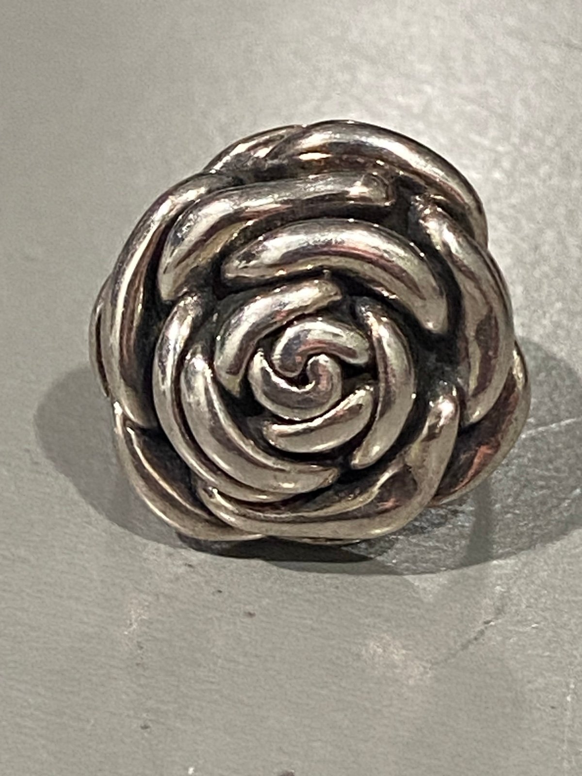 Sterling silver Rose Flower Ring .
