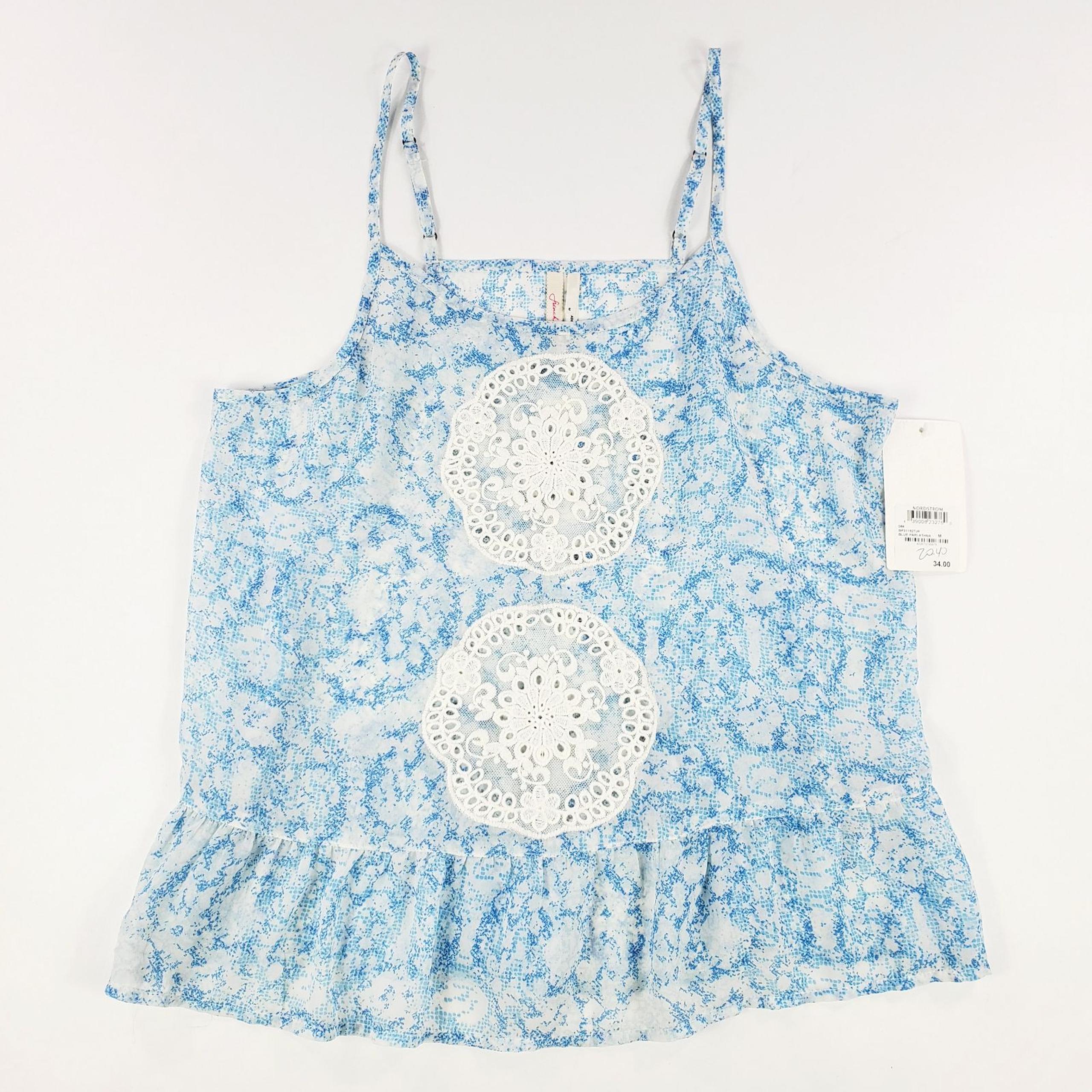 Frenchi Blue Spaghetti Tank Top Sz M