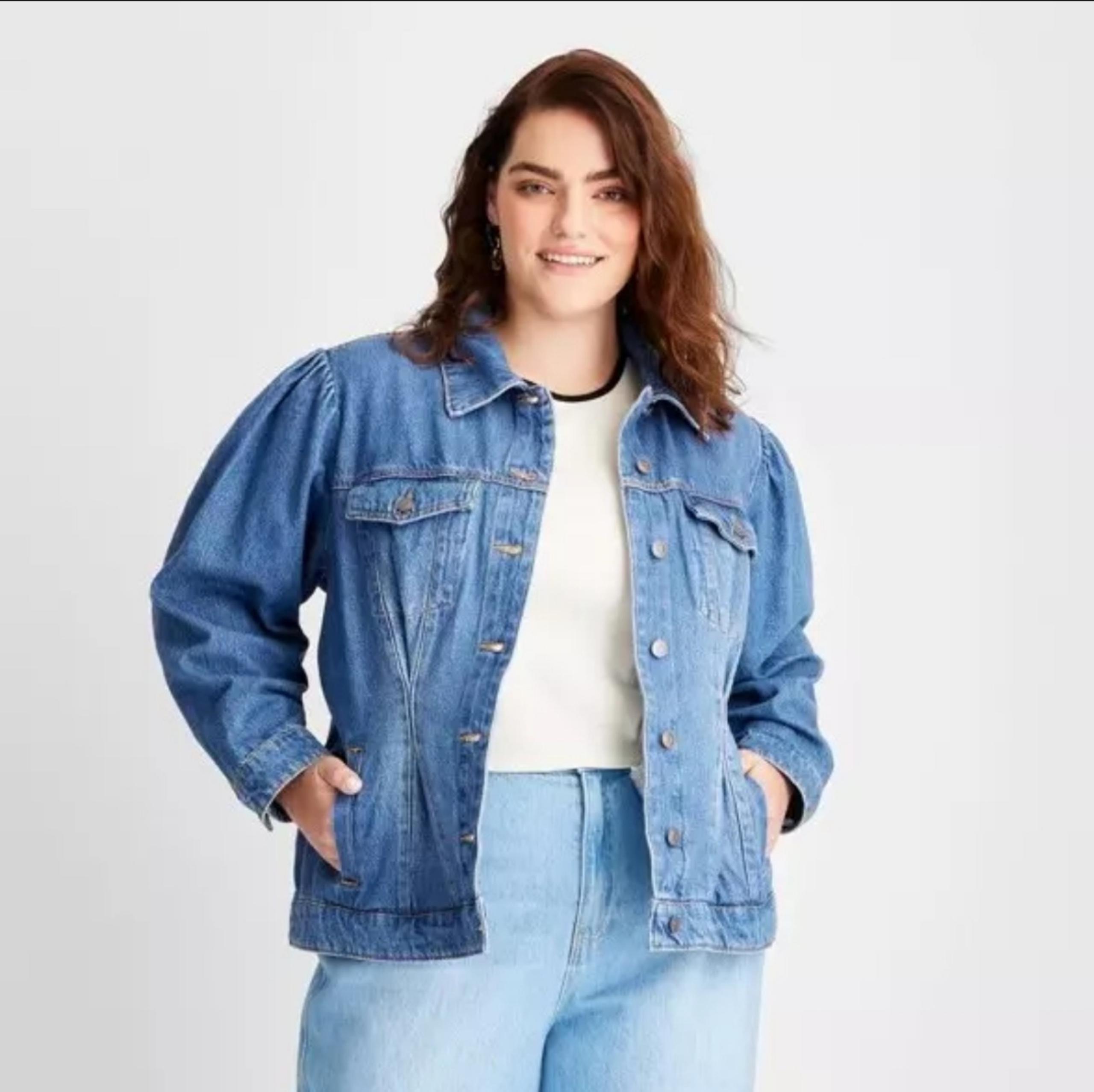 Cinched Waist Denim Jacket XL Medium Wash - Future Collective x Gabriella Karefa