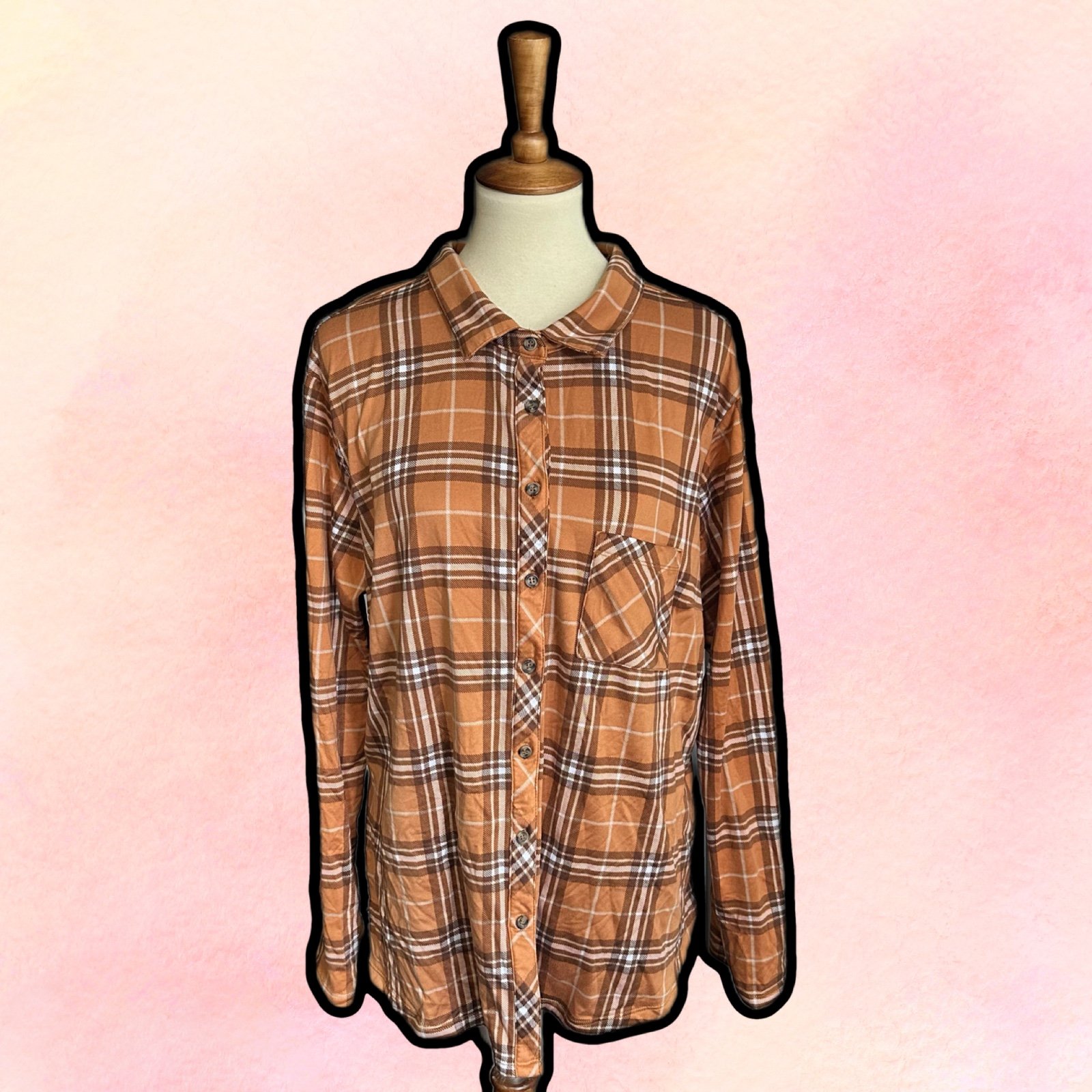 Stylish Plaid Soft Button Shirt