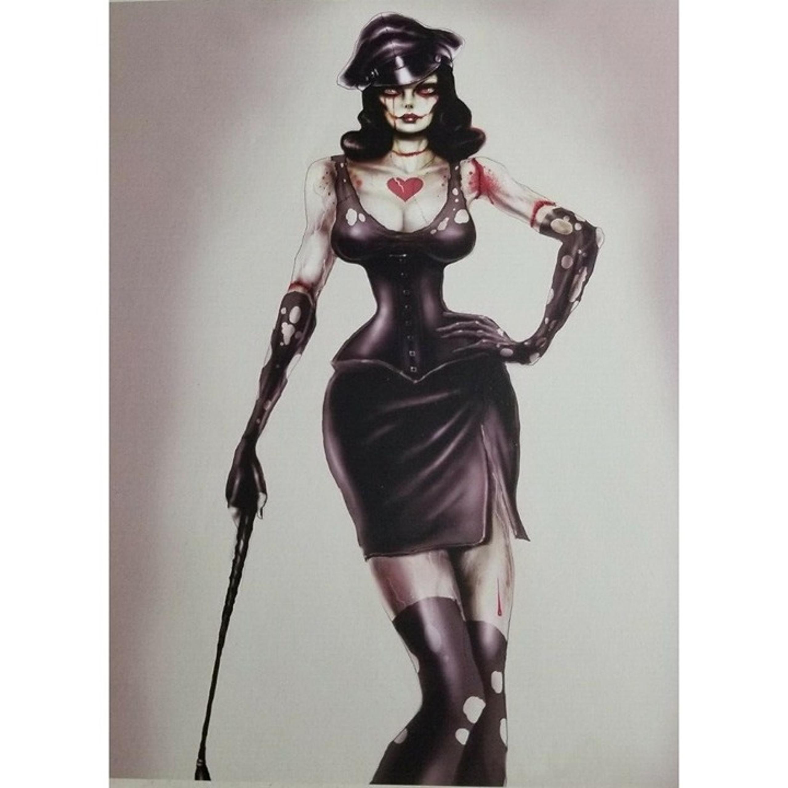 Screaming Demons Marcus Jones MADAME DAMNED Dominatrix Undead Pin-up PRINT