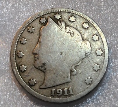 **Rare** 1911 Liberty Nickel, Good Condition