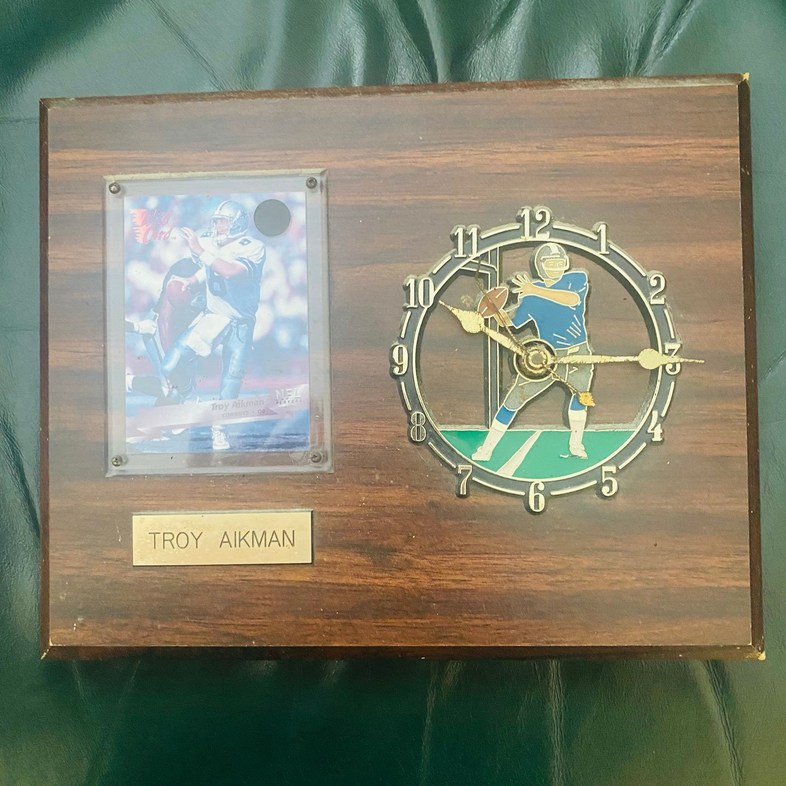 Troy Aikman Card & Clock