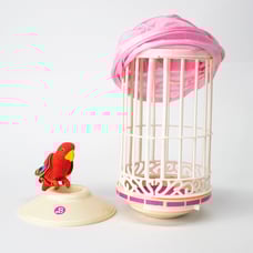 Vintage 1985 TAHITI Barbie Doll Pet Parrot with (PARTIAL) Cage & Cover