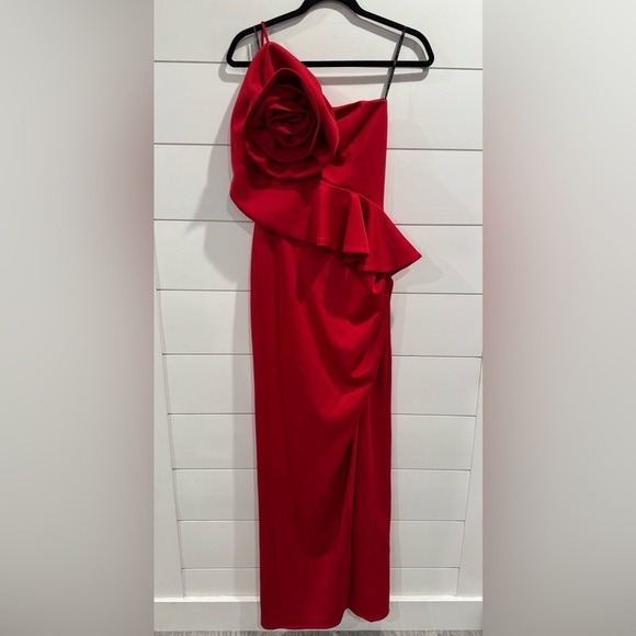 Black Halo red rose Augustina gown