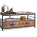Coffee Table with 2 Drawers and Open Shelf for Living Room Hometogether L4