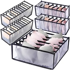 10 pack Women's Lingeri Foldable Nylon Bra Organizer - Closet Drawer Divider for
