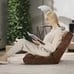 Adjustable 14-Position Floor Chair Folding Lazy Gaming Sofa Chair Cushioned-Coff