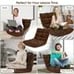 Adjustable 14-Position Floor Chair Folding Lazy Gaming Sofa Chair Cushioned-Coff