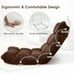Adjustable 14-Position Floor Chair Folding Lazy Gaming Sofa Chair Cushioned-Coff