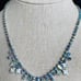 Vintage rhinestone abalone V shape necklace