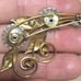 ESTATE DE CURTIS 18” NECKLACE VAN DELL ROUND BROOCH FLOWER PIN