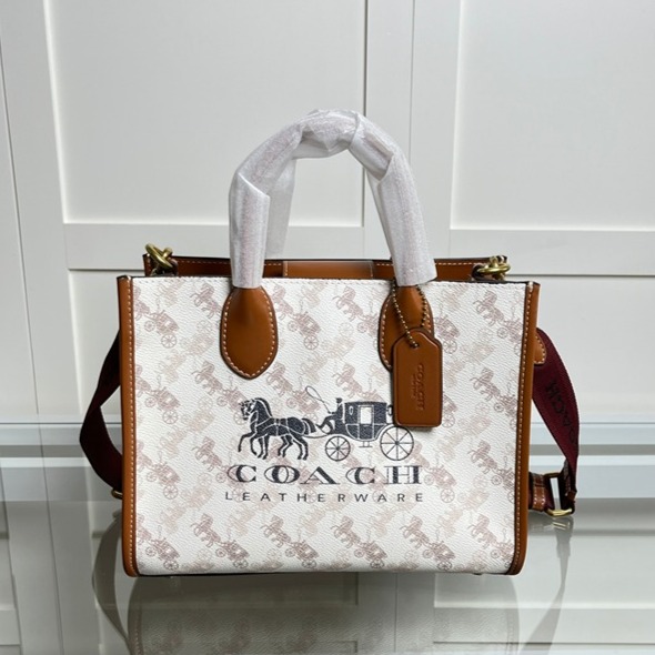 Coach Ace Tote 26 With Horse And Carriage Print