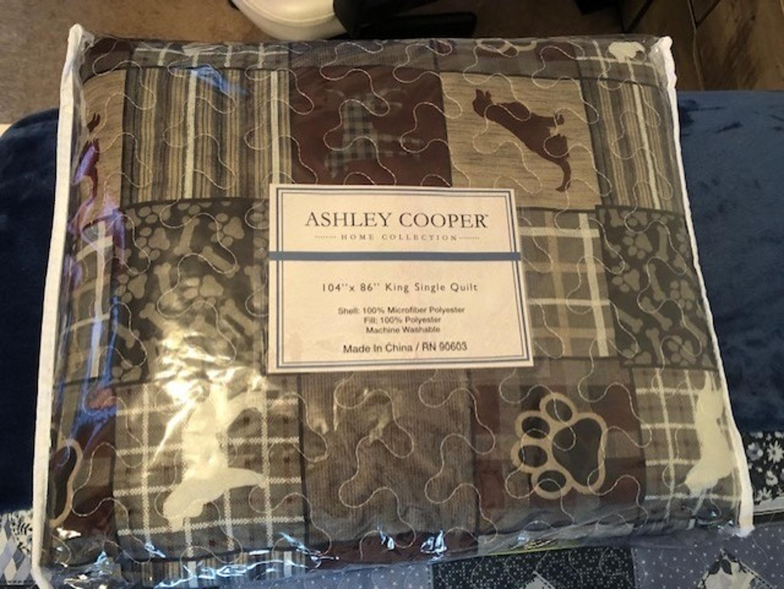 Home Collection Ashley Cooper Dog Furbaby Patchwork King Quilt