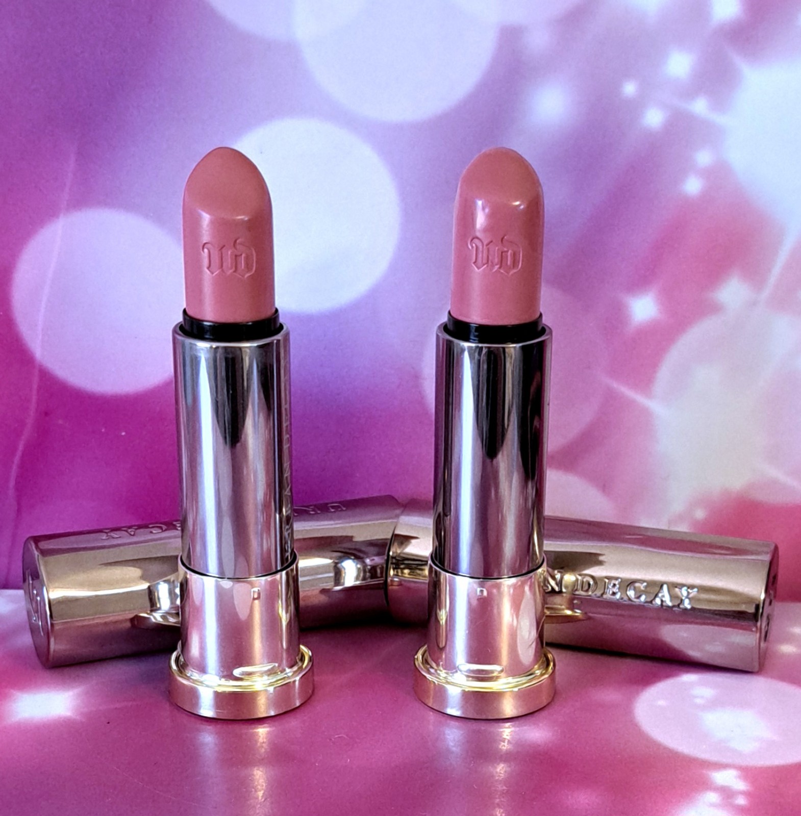 LOT × 2 SWATCHED 90% Urban Decay Vice Sheer Lipstick Wrong Number